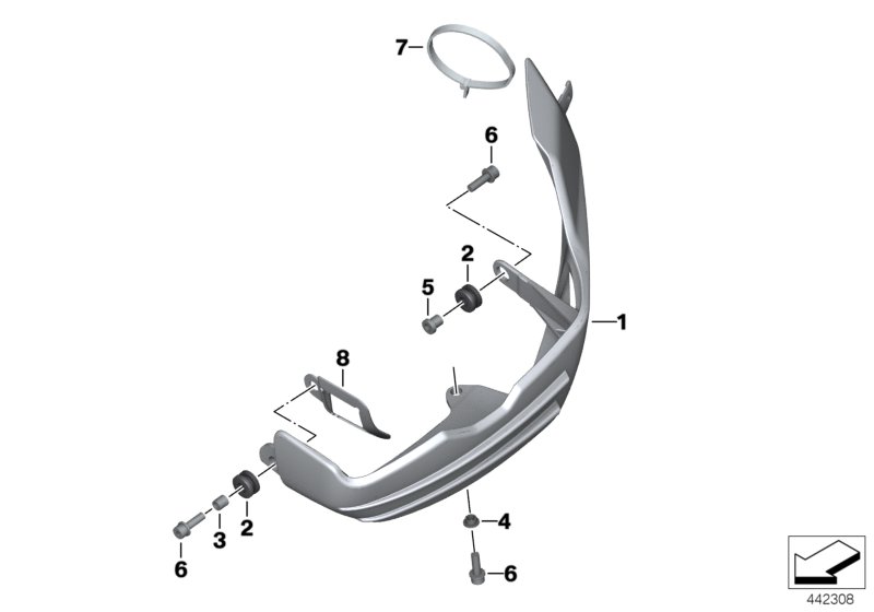 Защита крышки клапанов для BMW K25H HP2 Enduro (0369,0389) 0 (схема запчастей)