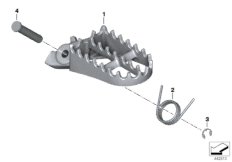Упор для ноги Enduro широкий - Пд для MOTO K25 R 1200 GS 08 (0303,0313) 0 (схема запасных частей)