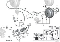 Вакуумный насос усилителя тормозов для BMW F15 X5 40eX N20 (схема запасных частей)