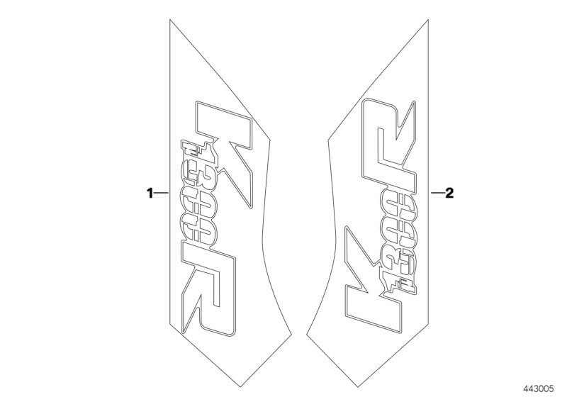 Наклейка для BMW K43 K 1300 R (0518,0519) 0 (схема запчастей)