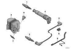 Система двойного зажигания для BMW R28 R 1150 R 01 (0429,0439) 0 (схема запасных частей)