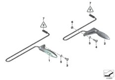Светодиодный указатель поворота для BMW K43 K 1300 R (0518,0519) 0 (схема запасных частей)