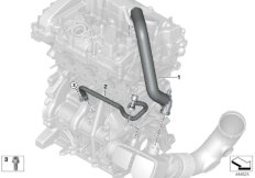 Система вентиляции картера для BMW F23 220i B48 (схема запасных частей)