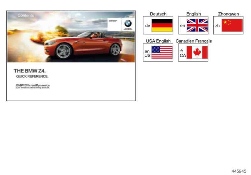 Краткое руководство E89 с iDrive для BMW E89 Z4 18i N20 (схема запчастей)