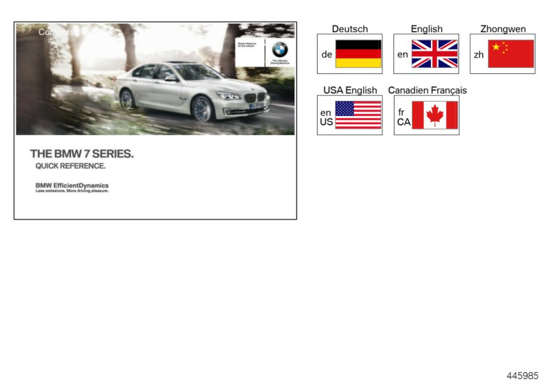 Краткое руководство F01, F02, F03 для BMW F01N Hybrid 7 N55 (схема запчастей)