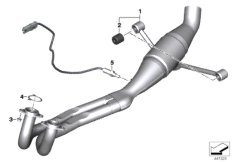 Детали системы выпуска ОГ с креплением для BMW K18 C 650 Sport 16 (0C04, 0C14) 0 (схема запасных частей)
