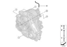 Крепление/ система вентиляции КПП для BMW G11N 740dX B57 (схема запасных частей)