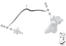 Тормозной трубопровод Зд без ABS для BMW K46 S 1000 RR 10 (0507,0517) 0 (схема запасных частей)