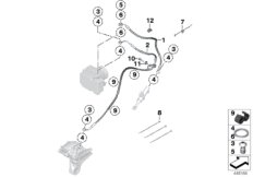 Трубопровод тормозного привода c ABS Зд для BMW K46 S 1000 RR 10 (0507,0517) 0 (схема запасных частей)