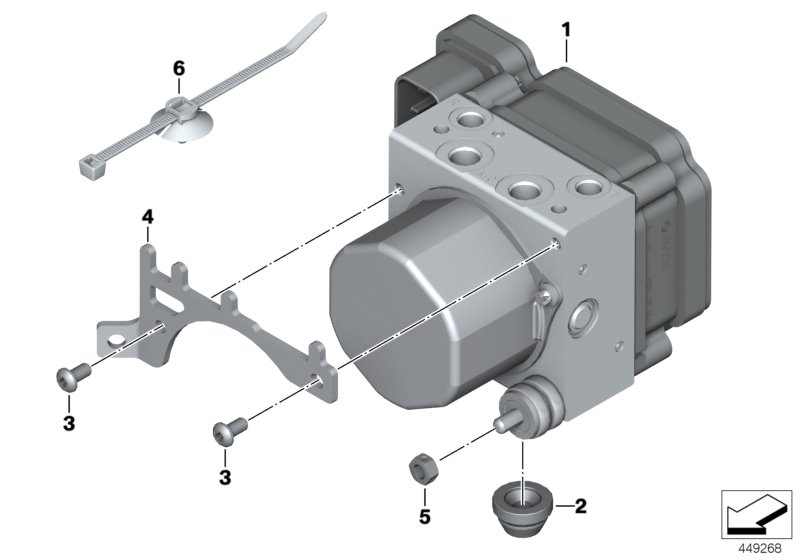 Модулятор давления ABS для MOTO K46 S 1000 RR 12 (0524,0534) 0 (схема запчастей)