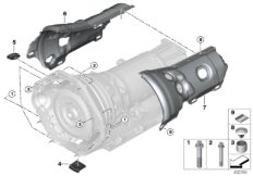 Крепление/дополнит.элементы КПП для BMW G06 X6 M50iX N63B (схема запасных частей)