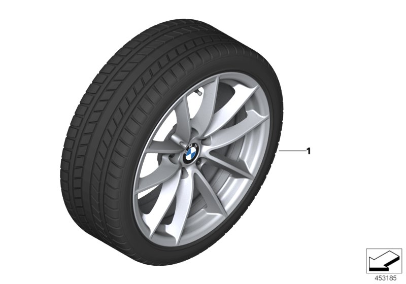 Spike/SC колесо в сб.зим. диз. 618-17" для BMW G31 540iX B58C (схема запчастей)