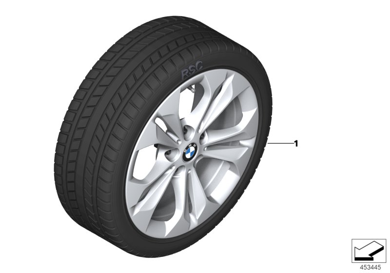 Spike/SC колесо в сб.зим. диз. 564-17" для BMW F48N X1 25iX B42 (схема запчастей)