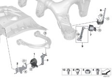 Датчик регулировки угла наклона фар для BMW G30 520d XD5 (схема запасных частей)