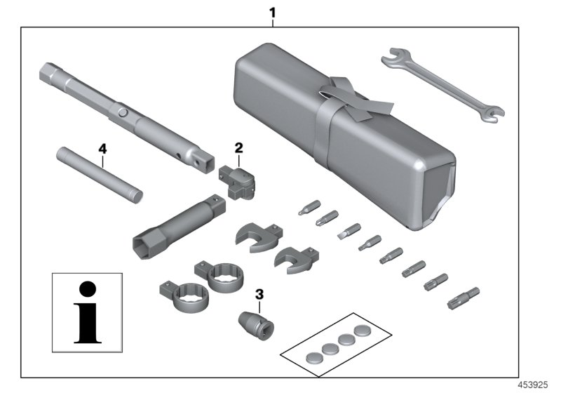 Бортовой инструмент, комплект для ТО для BMW K50 R 1200 GS 17 (0A51, 0A61) 0 (схема запчастей)
