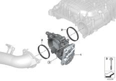 Корпус дроссельной заслонки для BMW G30 530iX B48 (схема запасных частей)