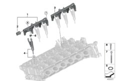 Топл.маг.выс.давления/форсунка для BMW F23N M240iX B58 (схема запасных частей)