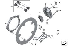 Тормозной механизм переднего колеса для MOTO K29 HP2 Sport (0458, 0468) 0 (схема запасных частей)
