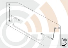Ремкомплект стойки штанги стабилизатора для BMW E84 X1 20d N47N (схема запасных частей)