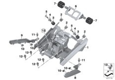 Фиксатор сиденья для BMW K48 K 1600 GTL Excl. (0603, 0613) 0 (схема запасных частей)