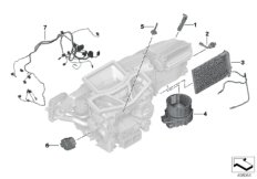Электрические детали кондиционера для BMW G15 840i B58C (схема запасных частей)