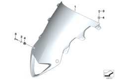 Ветрозащитный щиток для MOTO K46 S 1000 RR 10 (0507,0517) 0 (схема запасных частей)