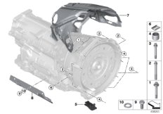 Крепление / подвеска КПП для BMW F20N M140i B58 (схема запасных частей)