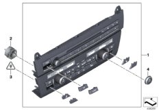 Пан.упр.радиоприемником и кондиционером для BMW F11N 525dX N47S1 (схема запасных частей)
