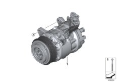RP компрессор кондиционера для BMW G06 X6 30dX B57 (схема запасных частей)