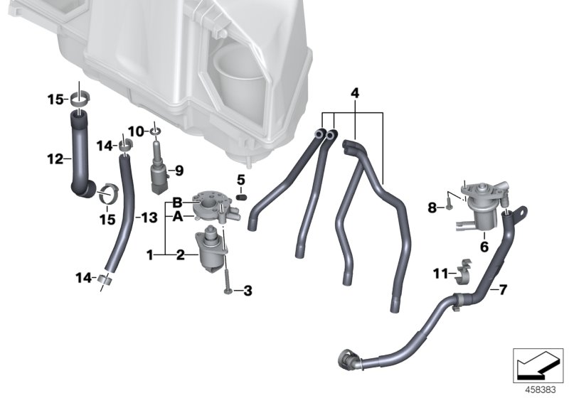 Система регулировки холостого хода для BMW K43 K 1200 R Sport (0585,0595) 0 (схема запчастей)