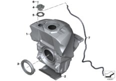 Топливный бак для MOTO K40 K 1300 S (0508,0509) 0 (схема запасных частей)