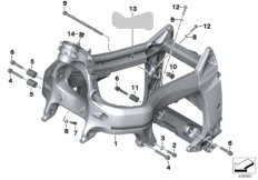 Основной каркас для MOTO K43 K 1200 R Sport (0585,0595) 0 (схема запасных частей)