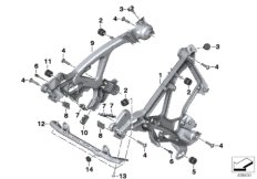 Передний кронштейн для BMW K43 K 1300 R (0518,0519) 0 (схема запасных частей)