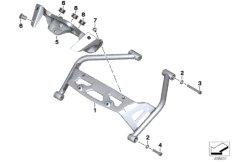 Панель приборов/дополнительные элементы для BMW K43 K 1300 R (0518,0519) 0 (схема запасных частей)
