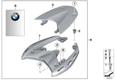 Доп.элементы багажника на крыше для BMW K43 K 1300 R (0518,0519) 0 (схема запасных частей)