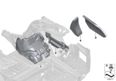 Звукоизоляция Зд для BMW G12 750Li N63R (схема запасных частей)
