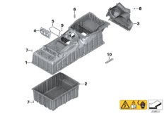 Корпус высоков.аккум.блока для BMW K17 C evolution (0C03) 0 (схема запасных частей)