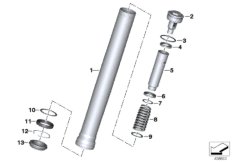 Неподвижная труба П для MOTO K42 HP4 (0D01, 0D11) 0 (схема запасных частей)