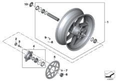 Кованый колесный диск Зд для MOTO K46 S 1000 RR 15 (0D10,0D21) 0 (схема запасных частей)
