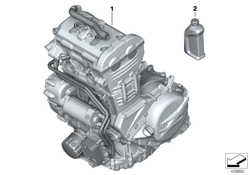 Двигатель для MOTO K72 F 800 GS 13 (0B02, 0B12) 0 (схема запчастей)