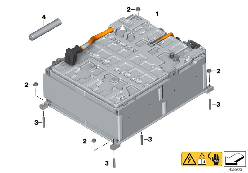 Модуль высоковольтного накопителя для BMW K17 C evolution (0C03) 0 (схема запчастей)