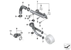Шланги системы охлаждения/доп.элементы для BMW K19 C 650 GT (0133, 0134) 0 (схема запасных частей)
