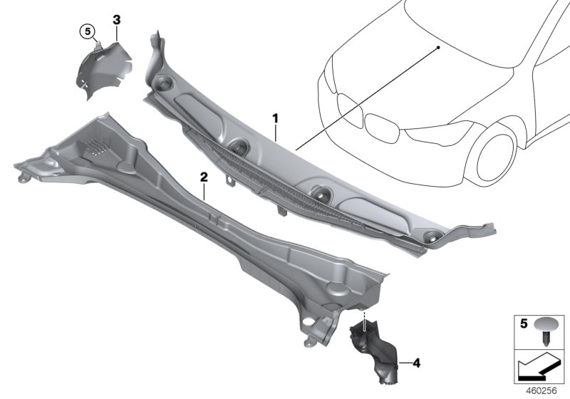 Обшивка обтекателя Наруж для BMW M13 Zinoro 60H/100H B38X (схема запчастей)