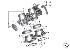 Дроссельная заслонка и управление для MOTO K19 C 650 GT (0133, 0134) 0 (схема запасных частей)