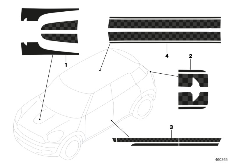 Специальная серия MINI "Europa-Edition" для BMW R60 Cooper SD ALL4 N47N (схема запчастей)