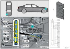 Встроенный модуль питания Z11 для BMW G11 750i N63R (схема запасных частей)