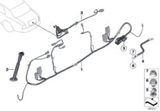 Жгут проводов багажника для BMW RR2 Drophead N73 (схема запасных частей)