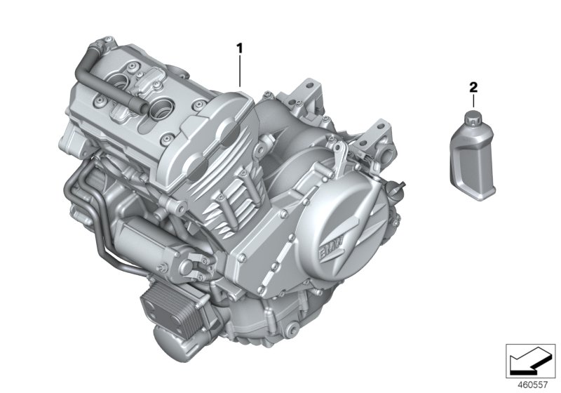 Двигатель для BMW K73 F 800 R 17 (0B54, 0B64) 0 (схема запчастей)