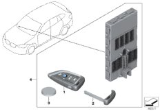 Дистанционное радиоуправление для BMW F48N X1 18i B32 (схема запасных частей)