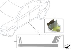 Пленка, защищающая от ударов камней для BMW E71 X6 M S63 (схема запасных частей)